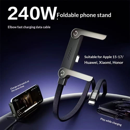 240W Fast-Charging Foldable Stand Data Cable