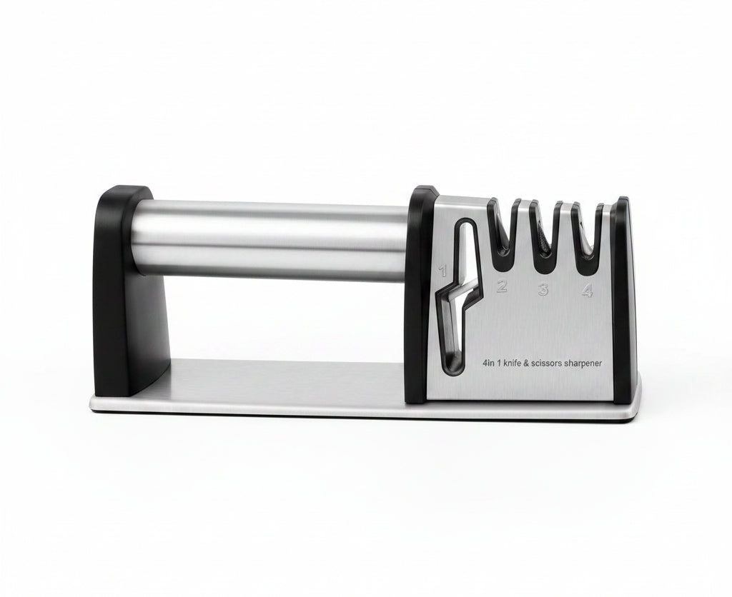 Kitchen Sharpener, 4-inch Knife Clipper Manual Sharpener Trendova