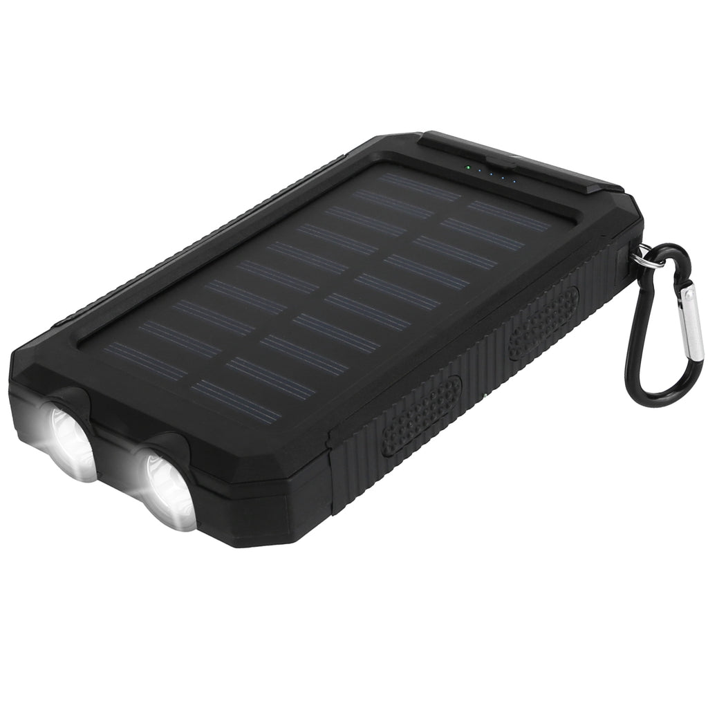 1Pc 1W MAh Solar Power Bank External Battery Pack Dual USB Interface Outdoor Charger With Battery Indicators SOS LED Lights Compass Camping Hiking Trendova
